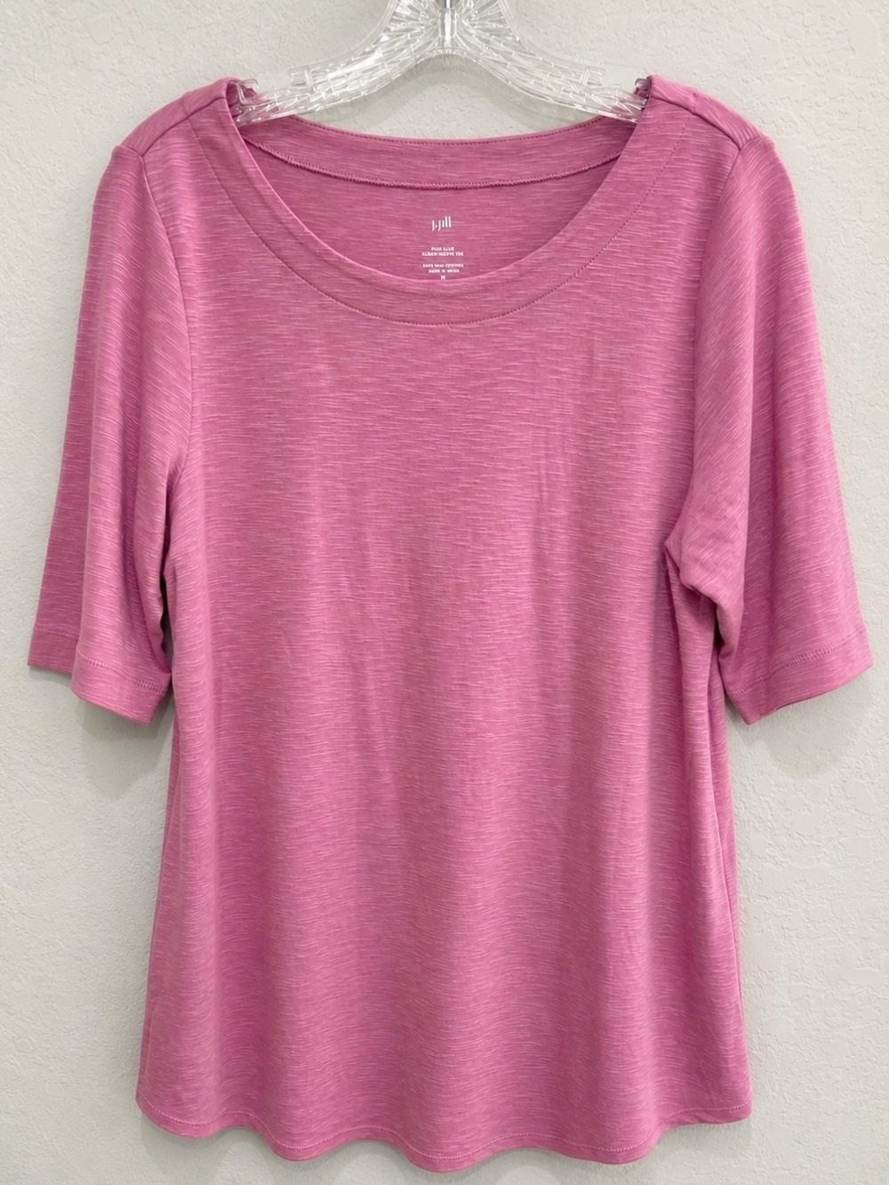 J. Jill Pima Slub Elbow-Sleeve Tee – Size M Tall